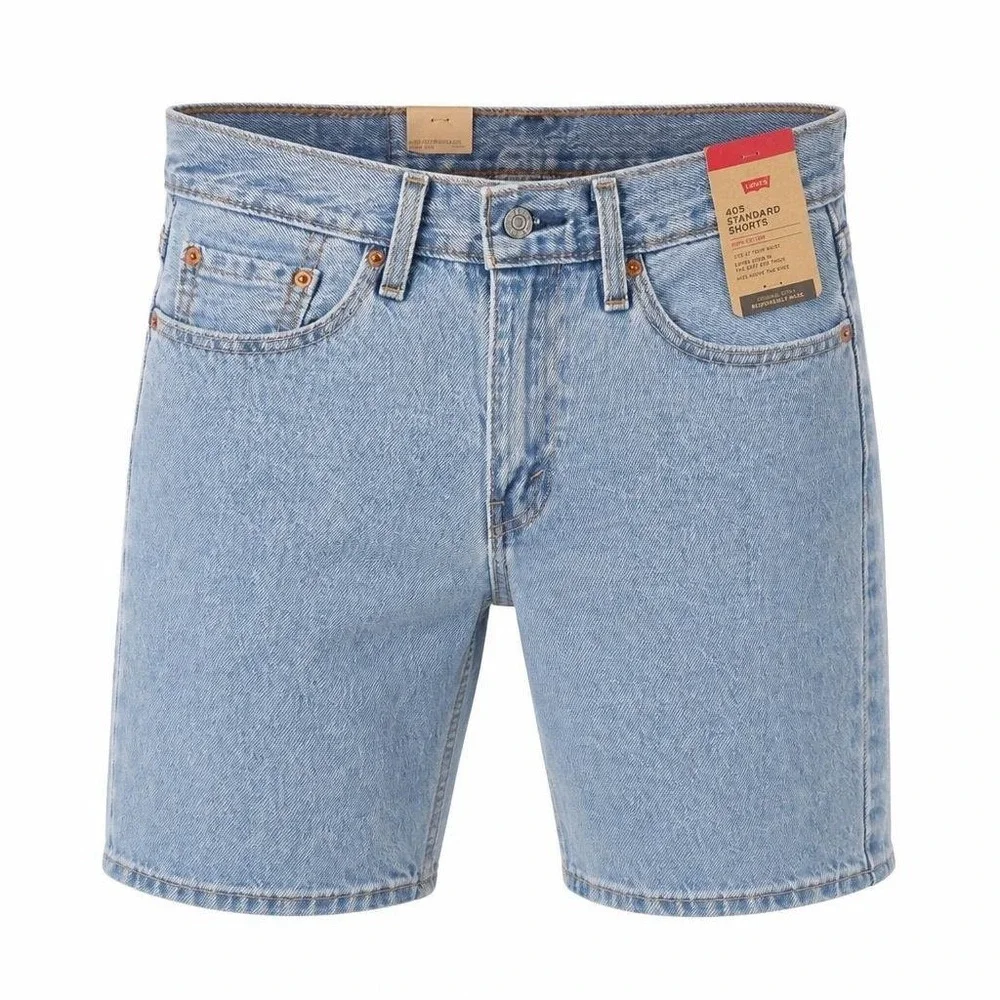 Levis 405 Jean‎ Shorts Mens 29 Blue Denim Y2K 90s Grunge Skater Jorts Light Wash